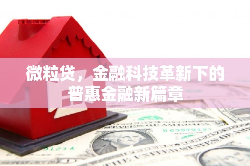 崇州微粒贷，金融科技革新下的普惠金融新篇章