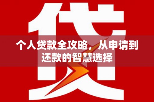 金溪个人贷款全攻略，从申请到还款的智慧选择
