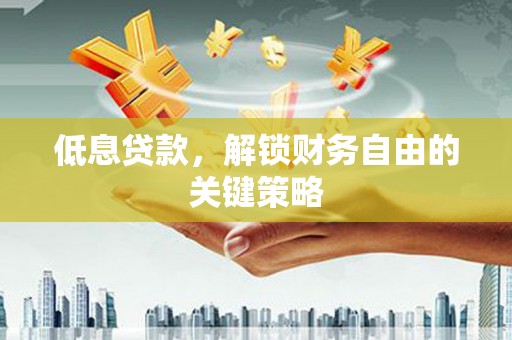 阜宁低息贷款，解锁财务自由的关键策略