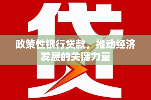 平南政策性银行贷款，推动经济发展的关键力量
