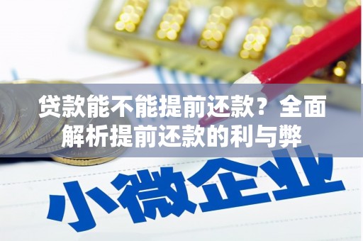 索县贷款能不能提前还款？全面解析提前还款的利与弊