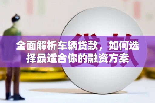 青州全面解析车辆贷款，如何选择最适合你的融资方案