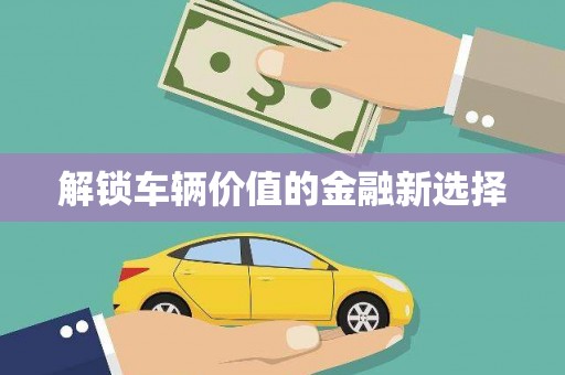 边坝解锁车辆价值的金融新选择