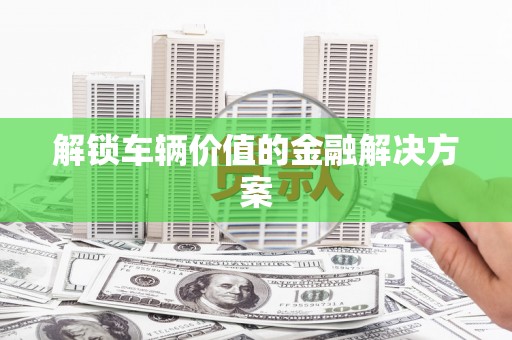 东阿解锁车辆价值的金融解决方案